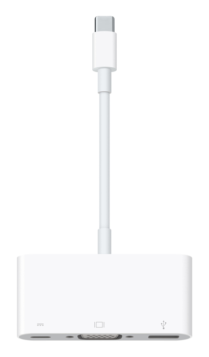 Apple USB-C VGA Multiport Adapter USB-C Male To VGA, USB, And USB-C, MJ1L2AM/A