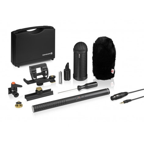 Beyerdynamic MCE 85 BA Full Camera Kit Battery/Phantom Powered Shotgun Condenser Microphone with Rycote Universal Camera Kit MCE85-BA-FULL-KIT