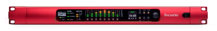 Focusrite Pro RedNet MP8R 8-Channel Remote-Controlled Microphone Preamplifier and A/D Converter for Dante Networks REDNET-MP8R