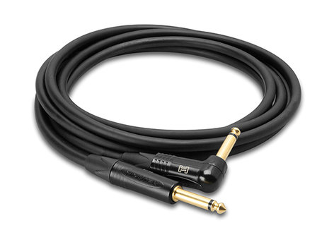 Hosa CGK-015R Edge Series 15 ft 1/4" Straight to 1/4" Right-Angle Instrument Cable CGK-015R