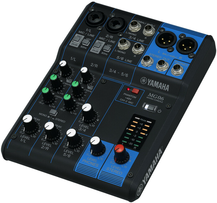 Yamaha MG06 6 Channel Analog Mixer MG06