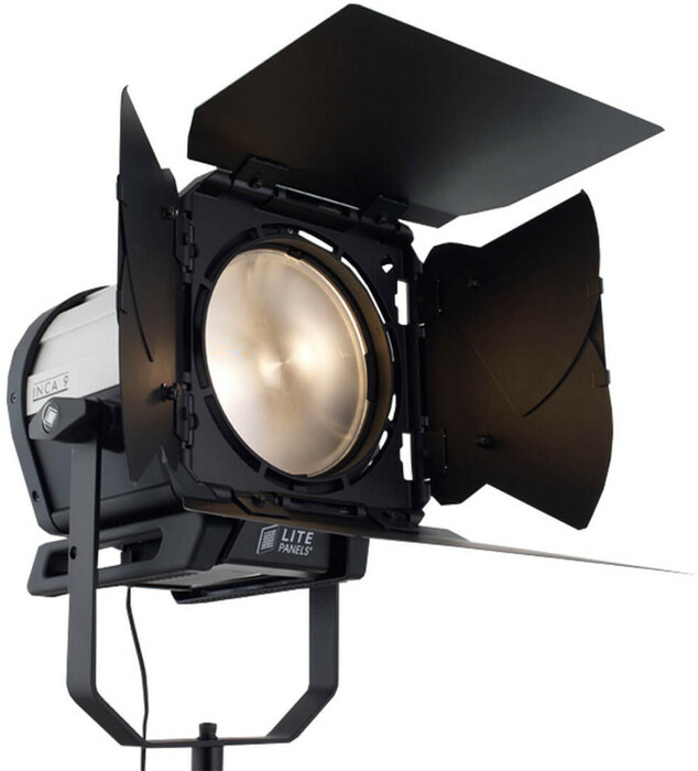 Litepanels Inca 9 9" Tungsten LED Fresnel Fixture With Barndoor