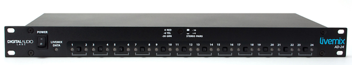 Livemix AD-24 1U Analog Input Module For Livemix Personal Monitoring System
