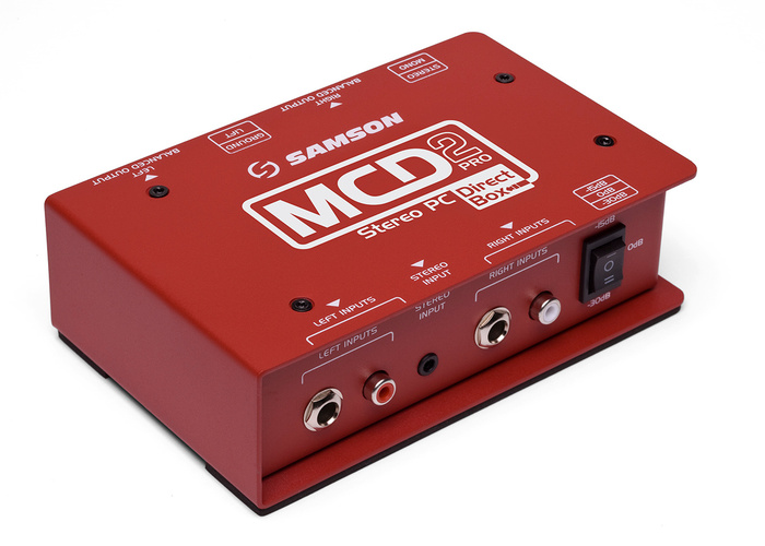 Samson MCD2 Pro Professional Stereo DI Box For Computers And DJ Systems