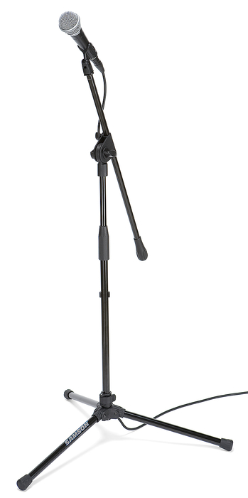 Samson VP10 Microphone Value Pack With R21, Clip, Boom Stand, And 18' XLR-F To 1/4" Male Cable