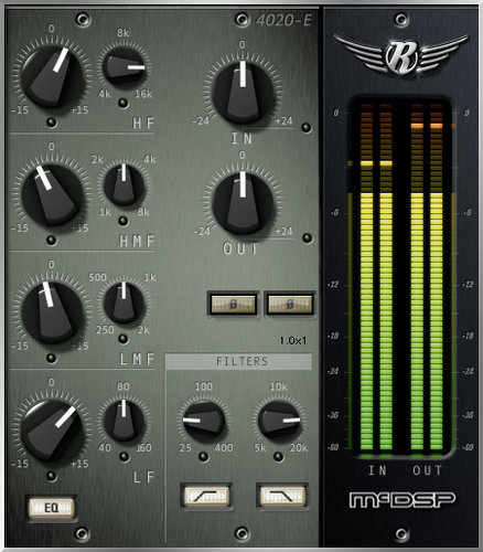 McDSP 4020 Retro EQ Native 4-Band Retro EQ Plugin, AAX Native/AU/VST Version 4020-RETRO-EQ-NA