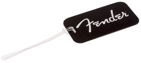 Fender 910-0290-000 Plastic Black Logo Luggage Tag