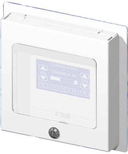FSR, Inc WB-PS2G 2-Gang Surface Mount Wall Plate with Locking Cover with Window WB-PS2G