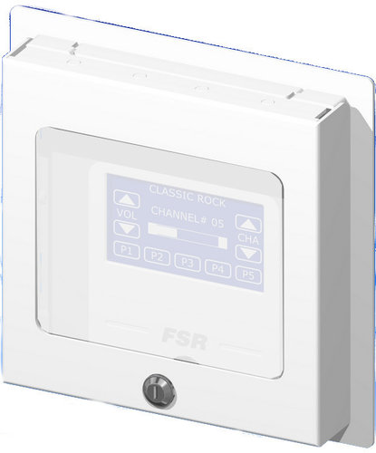 FSR WB-PS2G 2-Gang Surface Mount Wall Plate With Locking Cover With Window