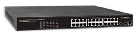 Intelix NGSME24T2H 400W 24-port Full L2 Management plus 2 SFP Open Slot PoE Switch in Black NGSME24T2H