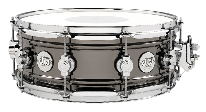 DW DDSD5514BNCR Design Series 5.5"x14" Brass Snare Drum With Black Nickel Finish