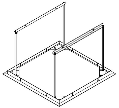 Draper 300289 "B" Ceiling Closure Panel In White