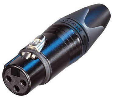 Neutrik NC3FXX-HA-BAG 3-Pin XLR-F Cable Connector with Crimp Terminals NC3FXX-HA-BAG