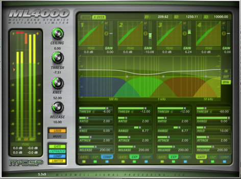 McDSP ML4000-HD-V6 ML4000 HD V6 High-Resolution Limiter And Multi-Band Dynamics Plug-in, AAX DSP/Native, AU, VST Version