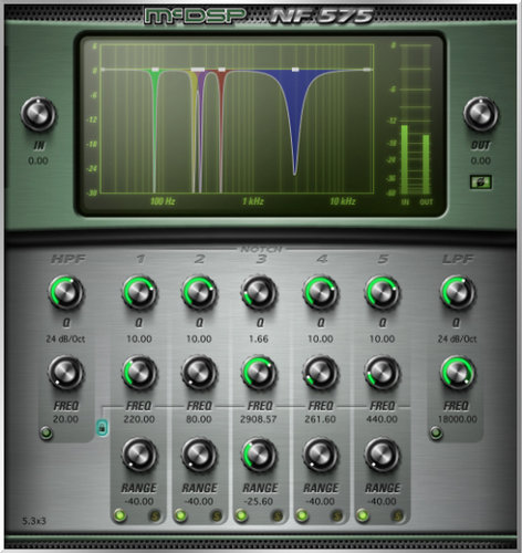 McDSP NF575 HD v6 Multi-Band Noise Filter Plug-in, AAX Native, AU, VST Version NF575-HD