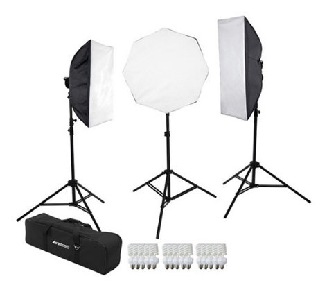 Westcott Basics D5 400W 3-Light D5 Daylight Softbox Kit with Carry Case 483-WESTCOTT