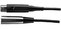 Shure C25B 25' Rubber Mic Cable, XLRF To XLRM