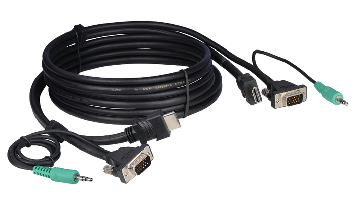 Liberty AV E-HDVAM-M-10 10 Ft Tabletop HDMI, VGA, Audio Hybrid Cable