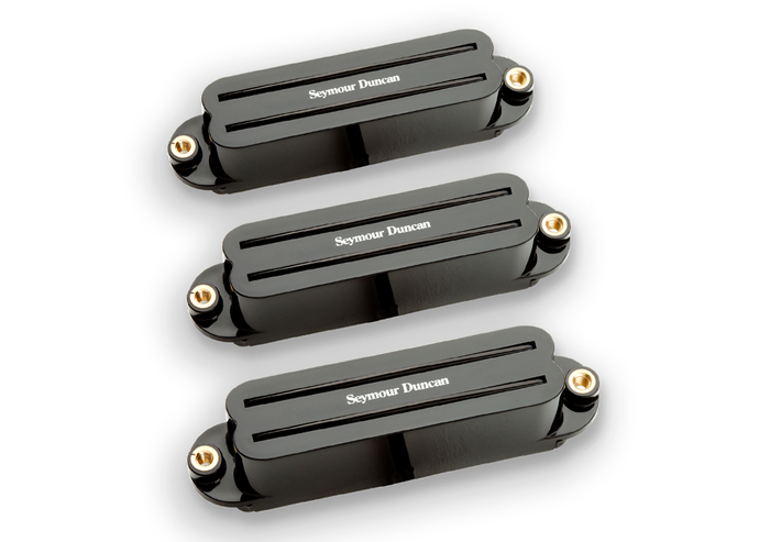 Seymour Duncan Hot Rails High-Output Humbucking Pickups for Stratocaster in Black, Set of 3 11208-02-B