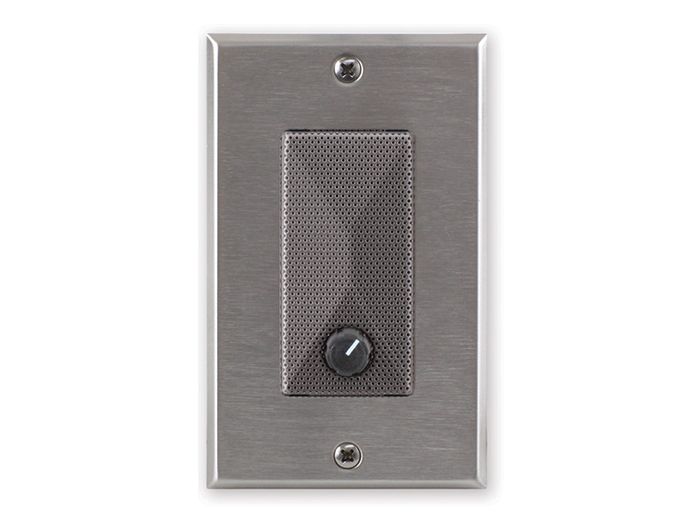 RDL DS-PSP1A Decora-Style Active Loudspeaker, Format-A, Stainless Steel, User Level Adjust