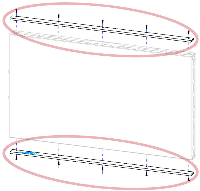 Philips Commercial EFK5581 Long Side (Top and Bottom) of 55" Finishing Kit for 5588XL and 5588XH EFK5581