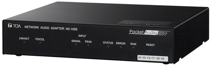 TOA NX-100SPS Network Audio Adapter With Signal And Peak LEDs