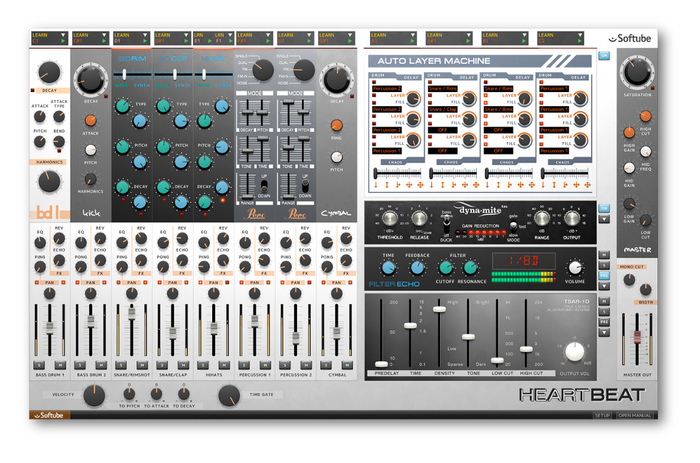 Softube Heartbeat Drum Synthesizer Plugin HEARTBEAT