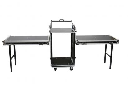 Elite Core OSP-PRO19 ATA 16-Unit Mixer And Amplifier Rack With 2 Table Attachments