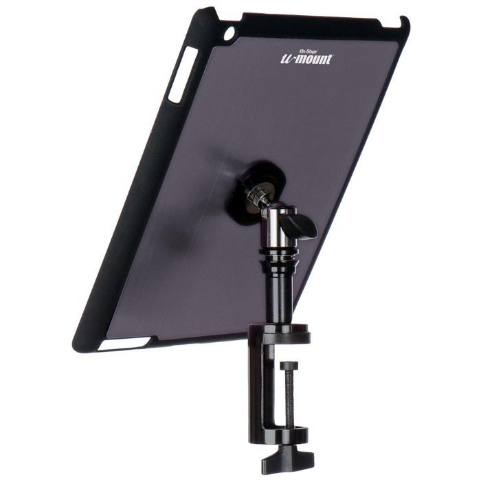On-Stage Stands TCM9163GM Snap-On iPad Cover/Mount for Table Edges with u-mount in Gun Metal TCM9163GM