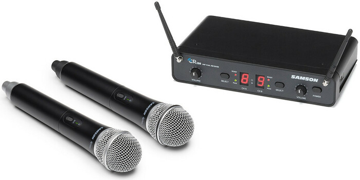 Samson Concert 288 Handheld Wireless Microphone System with 2x Handheld Transmitters SWC288HQ6