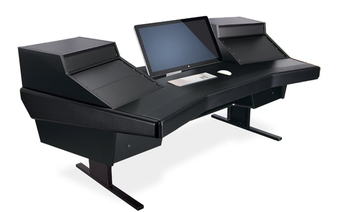 Argosy Consoles D15-DR825-B-B Dual15 Workstation with DR825 Racks and Black Panels D15-DR825-B-B