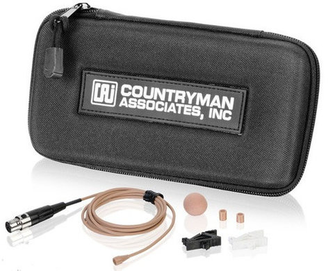 Countryman B3W4FF05C-SM B3 Omni Lapel Microphone in Cocoa with TA5F for Lectrosonics Systems B3W4FF05C-SM