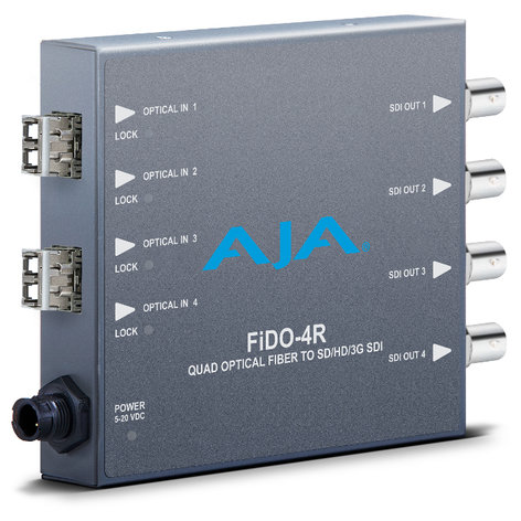 AJA Video Systems Inc FIDO-4R 4-Channel LC Optical Fiber to 3G-SDI Converter FIDO-4R