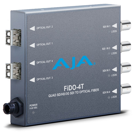 AJA Video Systems Inc FIDO-4T 4-Channel 3G-SDI to LC Optical Fiber Converter FIDO-4T