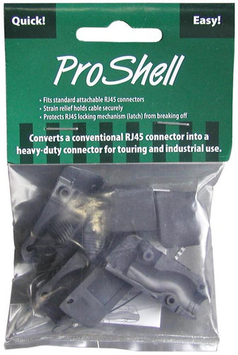 TMB PRJ0V2-BK/2T RJ45 Pro Shell With Caps And Tether In Package Of 2