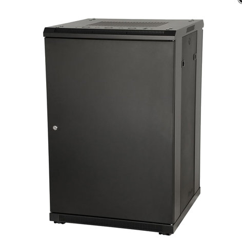 Gator Cases GRW3022509 22U, 23" Deep Metal Floor Standing Rack w/ Steel Back Door, Vented Glass Front Door GRW3022509