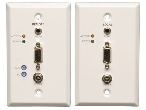 Tripp Lite B130-101A-WP-2 VGA With Audio Over CAT5/CAT6 Extender Kit Wallplate