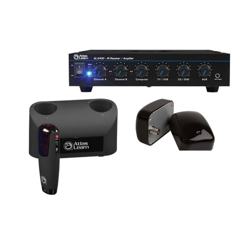 Atlas Sound MYNA1-2 Atlas Learn Single MYNA Wireless Mic and Dual IR Dome Kit MYNA1-2