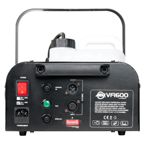 ADJ VF1600 1500W Water Based Fog Machine With 20,000 Cfm Output And DMX Control