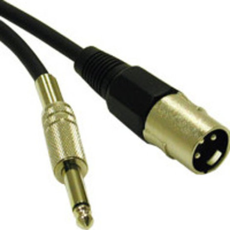 Cables To Go 40036 12 ft Pro Audio XLRM to 1/4" TRS Male Cable 40036-CTG