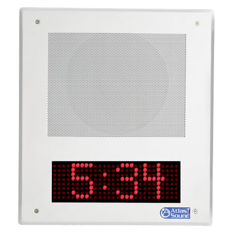 Atlas Sound I8SCH IP Horn Speaker, w/ Clock, SingleWire I8SCH