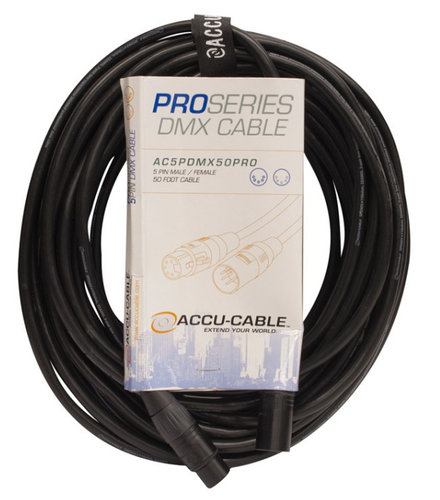 Accu-Cable AC5PDMX50PRO 50 ft Pro Series 5-Pin DMX Cable AC5PDMX50PRO