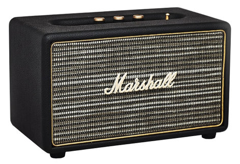 Marshall Amplification Acton Portable Active Stereo Speaker with Bluetooth Connectivity in Black M-ACCS-10126