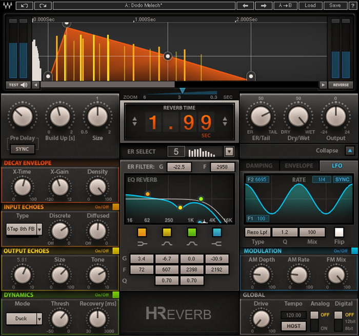 Waves H-Reverb Hybrid Reverb Plugin HRVSG