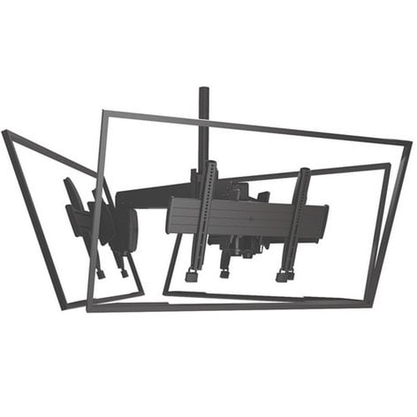 Chief Manufacturing LCM3U FUSION Large Flat Panel Triple Ceiling Mount for 32"-60" Displays in Black LCM3U