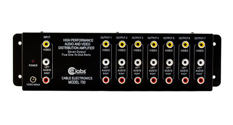 Cable Electronics AV700 1x7 Composite Video/Audio Distribution Amplifer CEL-AV700