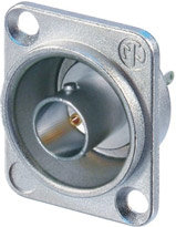 Neutrik NBB75DSI BNC Bulkhead Jack, 75 Ohm, D-Shape, Solder Version, Isolated (Silver) NBB75DSI