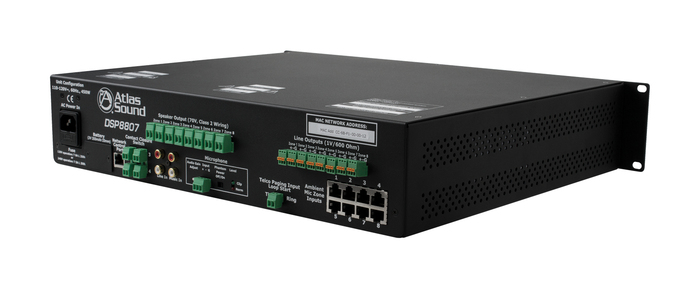 Atlas IED DSP8807 Self Contained, Multi-Zone Digital Controlled Networkable Sound Masking Processor And 8-Channel Amplifier