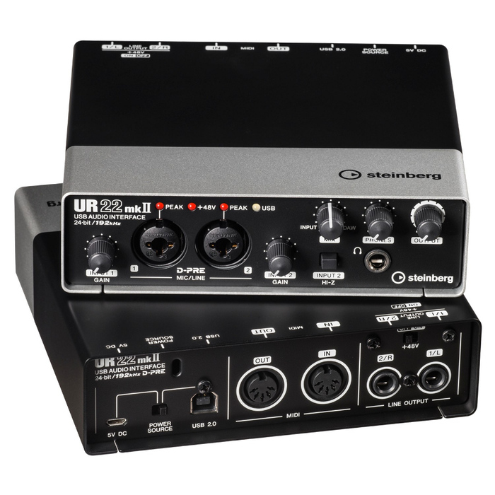 Steinberg UR22mkII 2 x 2 USB 2.0 audio interface with 2 x D-PRE and 192 kHz support UR22MkII