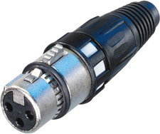 Neutrik NC3FX-CC XLR Female 3-Pole Cable Connector for Digital Audio NC3FX-CC